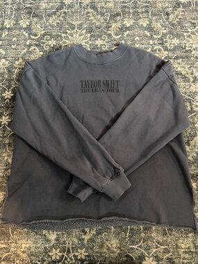 Taylor Swift Black Crewneck Sweatshirt with Subtle Front Logo